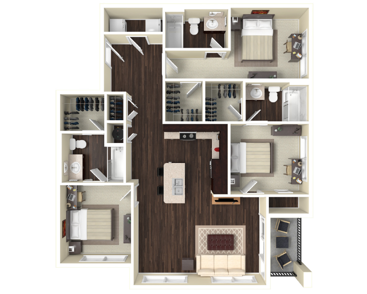 3BR - C2 Floor plan