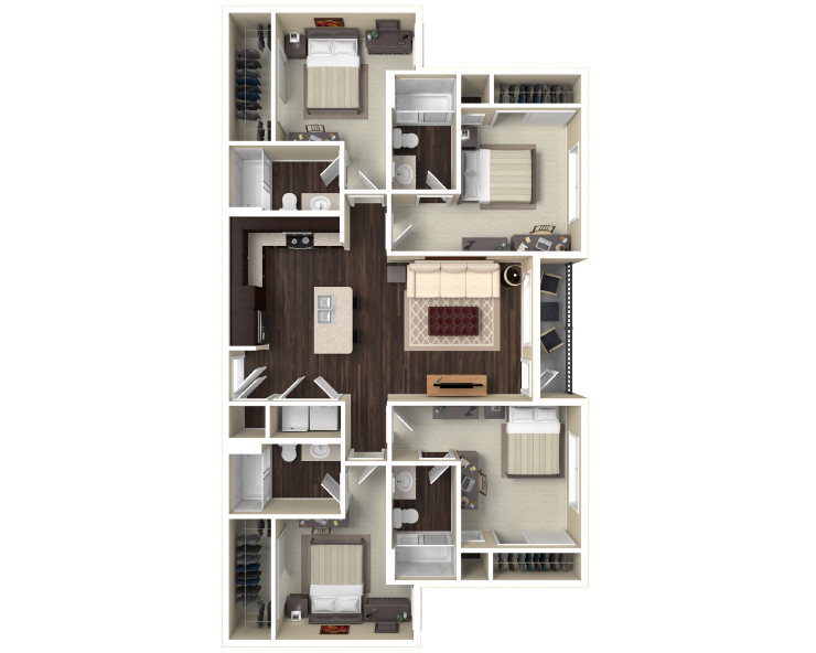 4BR - D1 Floor plan