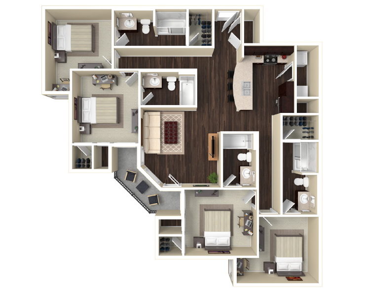 4BR - D2 Floor plan